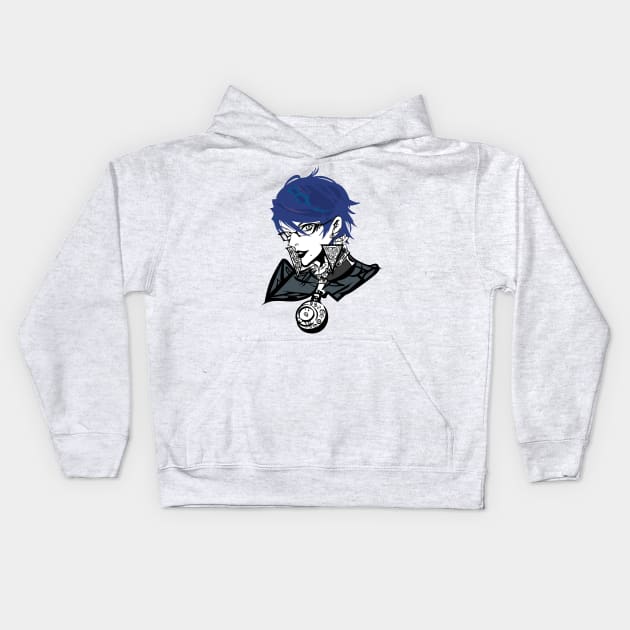 Bayonetta Font Kids Hoodie by Rose_Umbra